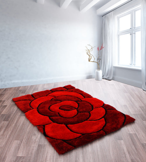 3D CARVED ROSE RED