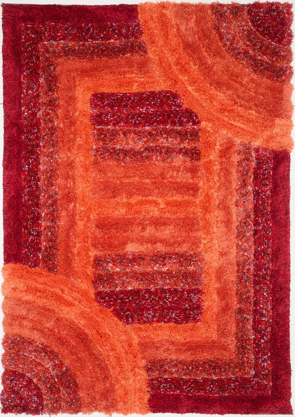 3D SHAGGY TRELLIS RED