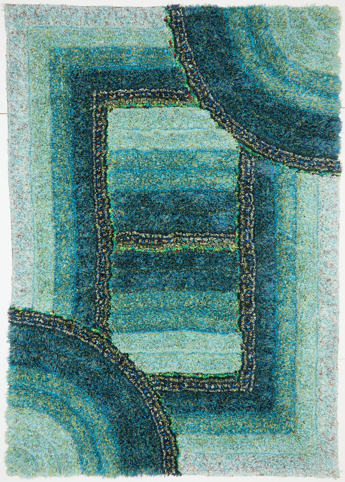 3D SHAGGY TRELLIS TEAL