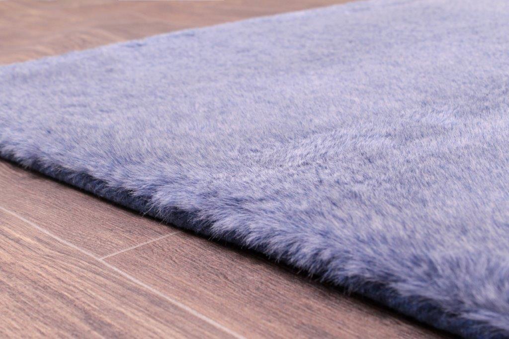 TIPPED LUXE FUR PLAIN BLUE