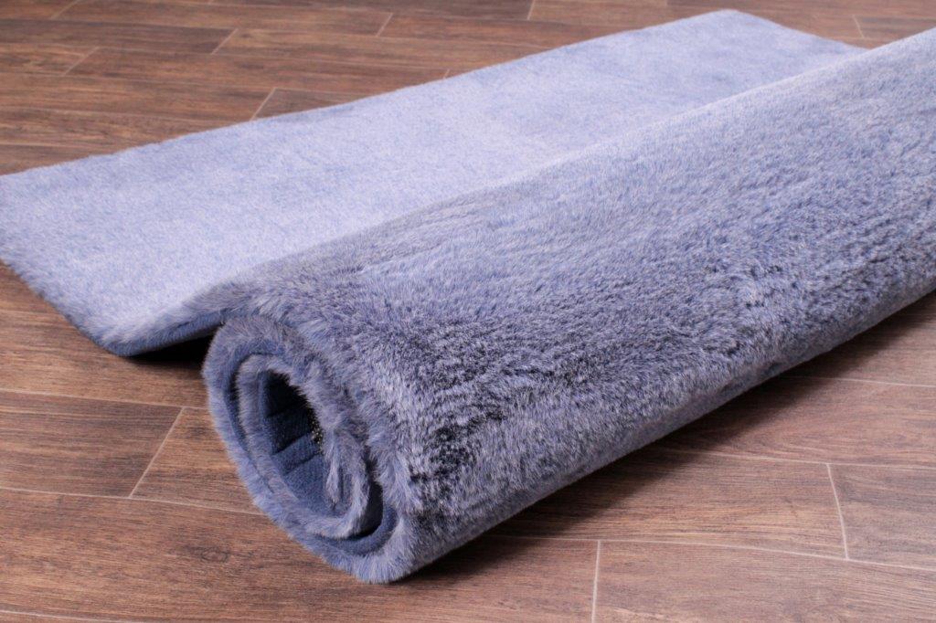 TIPPED LUXE FUR PLAIN BLUE