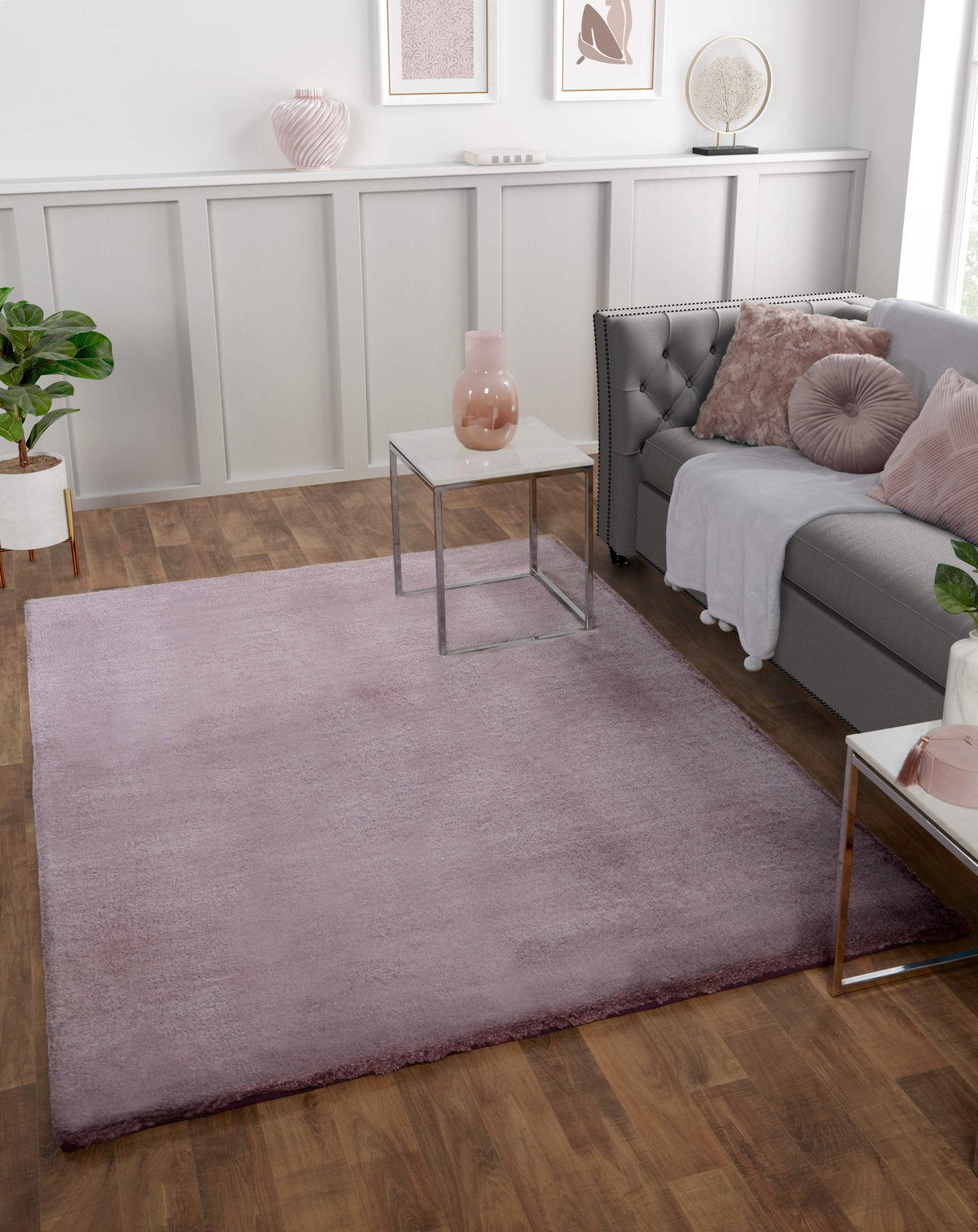 TIPPED LUXE FUR PLAIN AMETHYST