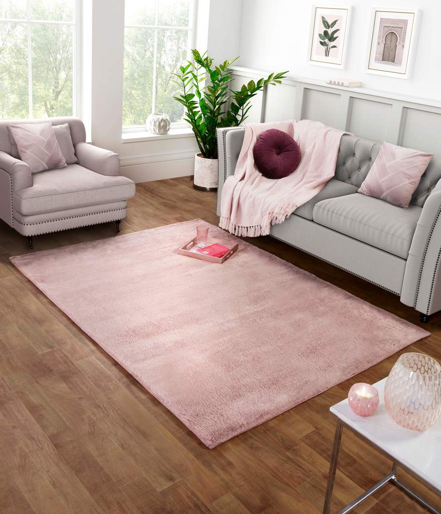TIPPED LUXE FUR PLAIN PINK
